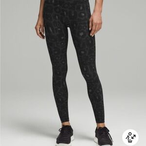 Lululemon Align High-Rise 25“ Leggings Pants  Spray Leopard Black Multi  Size 6